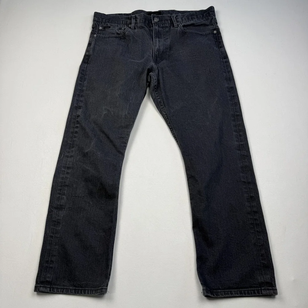 Polo Ralph Lauren Jeans Mens 36x30 Gray Prospect Straight Charcoal Denim Pants